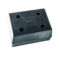 AMORTIGUADOR DE PARAGOLPES RECTANGULAR DE 4 ORIFICIOS