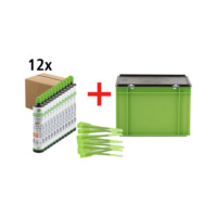 Injektionsm&ouml;rtel VMU plus + Stapelbox gr&uuml;n Aktionspaket