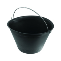 BLACK PLASTIC BUCKET 10 L