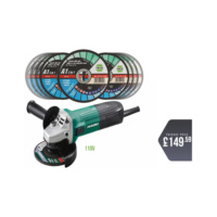 Reca A1 115mm + Hikoki grinder 110v