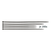 Kabelband Kunststoff, schwarz - Aktionspaket