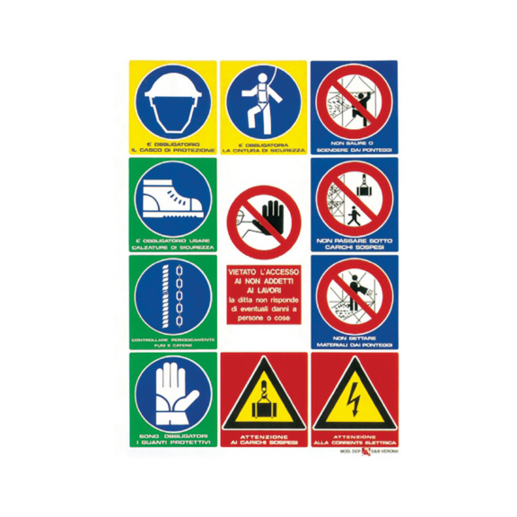 SIGN FOR CONSTRUCTION SITE - CORRUGATED CONSTRUCTION SITE SIGN 138X98 cm