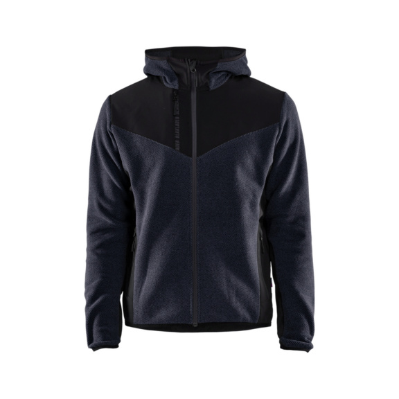 Strickjacke mit Softshell 5940 2536 - Strickjacke mit Softshell Dunkel Marineblau/Schwarz 5940 2536 8699 4XL