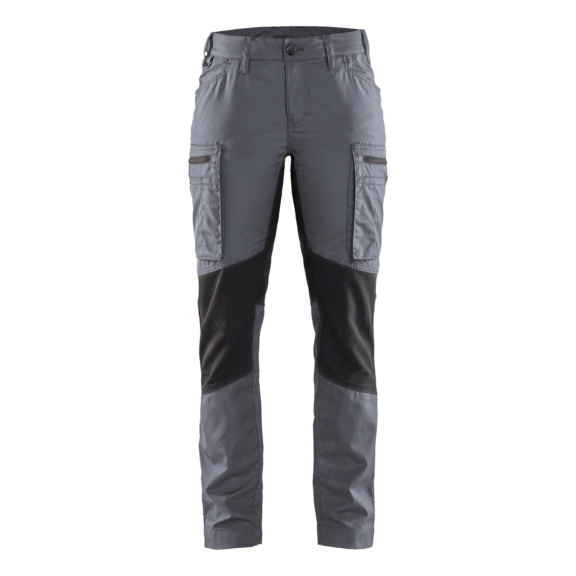 Damen Bundhose Stretch Service 7159 1845 - Damen Service Arbeitshose Stretch Grau/Schwarz 7159 1845 9499 C32