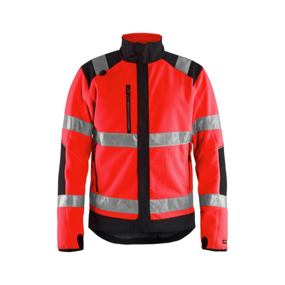 Chaqueta de felpa HV a prueba de viento 4888 2524 - Chaqueta de felpa de AV a prueba de viento Rojo/negro 4888 2524 5599 4XL