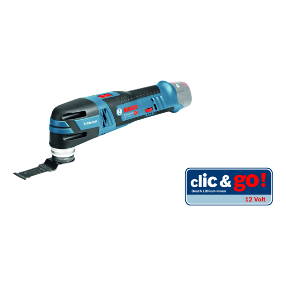 Akku-Multitool BOSCH 12V GOP 12V-28 - BOSCH Clic&Go GOP 12V-28 Multi-Cutter solo in L-Boxx Orgnr.06018B5002