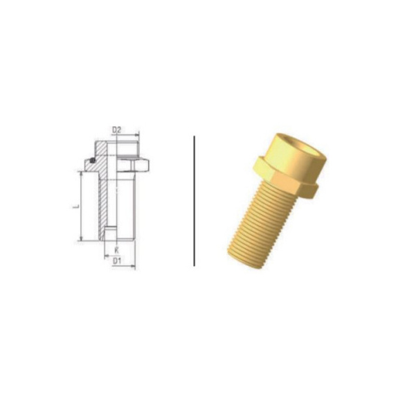 Racord Cono 24º M18x1.5 - Racor cono de 24º,  M18x1,5