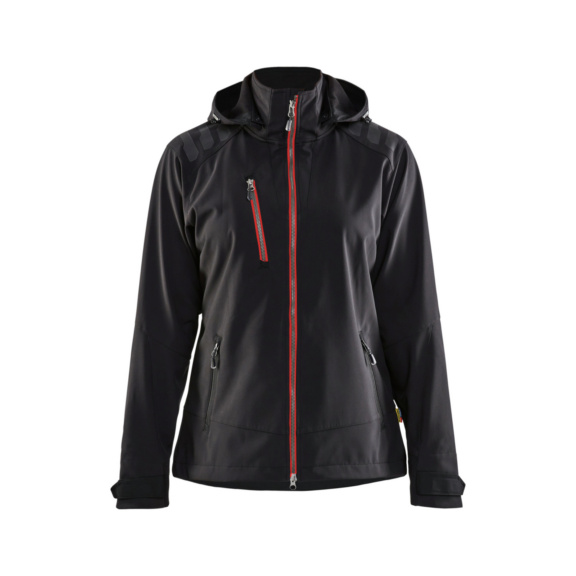 Damen Softshell Jacke 4719 2513 - Damen Softshell Jacke Schwarz/Rot 4719 2513 9956 XL