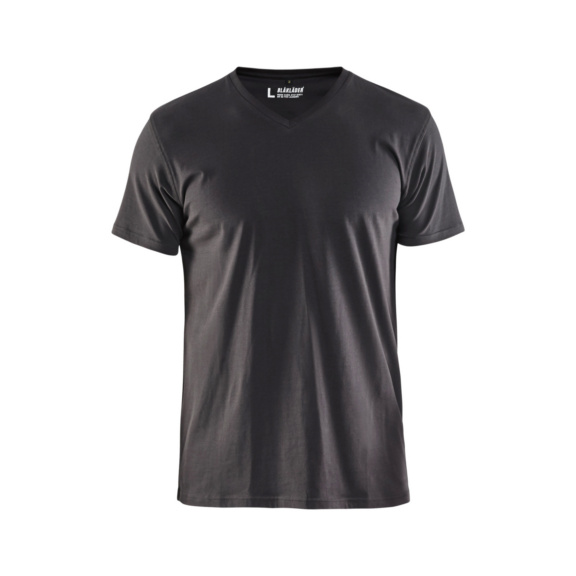 Camiseta de cuello en V 3360 1029 - Camiseta de cuello en V Gris oscuro 3360 1029 9800 S