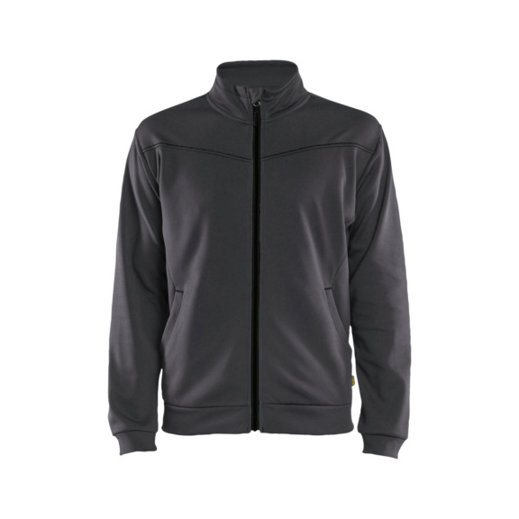 Sweatjacke mit Rei&szlig;verschluss 3362 2526 - Sweatjacke mit Rei&szlig;verschluss Mittelgrau/Schwarz 3362 2526 9699 4XL