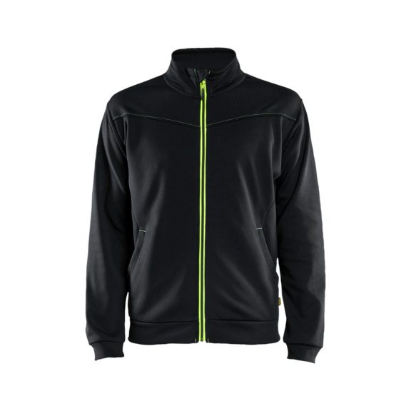 Sweatjacke mit Rei&szlig;verschluss 3362 2526 - Sweatjacke mit Rei&szlig;verschluss Schwarz/Gelb 3362 2526 9933 S