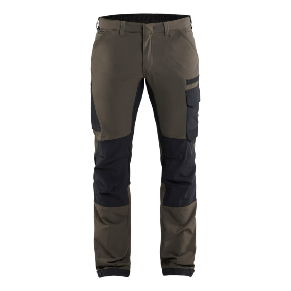 Bundhose Service 4-Wege-Stretch 1422 1645 - Service Arbeitshose 4-Wege-Stretch Dunkel Olivegr&uuml;n/Schwarz 1422 1645 4599 D112