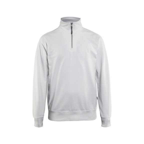 Sweatshirt Half-Zip 3369 1158 - Sweatshirt mit Half-Zip Wei&szlig; 3369 1158 1000 4XL