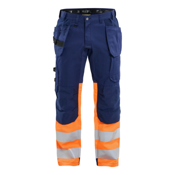 Bundhose mit Stretch HiVis 1558 1811 - High Vis Arbeitshose mit Stretch Marineblau/Orange 1558 1811 8953 D96