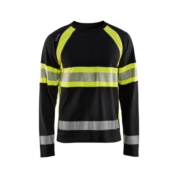 Camiseta de manga larga de HV 3510 1030 - Camiseta de manga larga de alta visibilidad Negro/Amarillo 3510 1030 9933 4XL