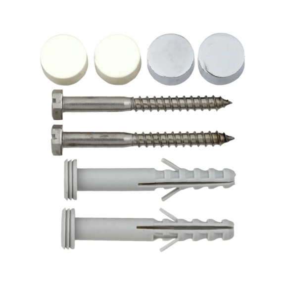 Jeu de fixations de toilettes - Jeu fixations WC Fixol T.H avec capuchons 8x80mm