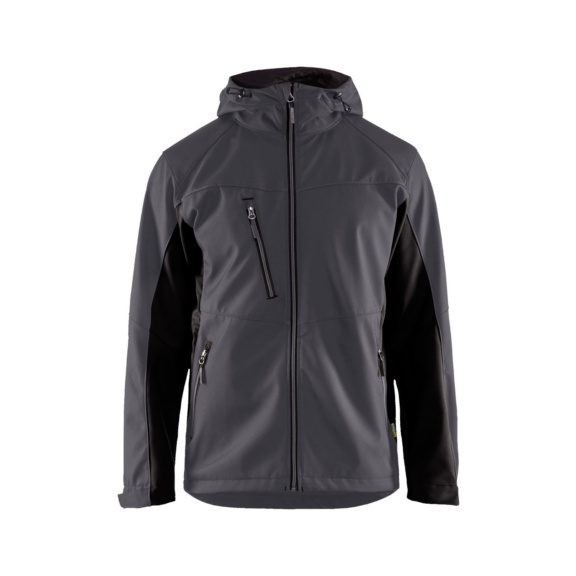 Softshell Jacke mit Kapuze 4753 2516 - Softshell Jacke mit Kapuze Mittelgrau/Schwarz 4753 2516 9699 S