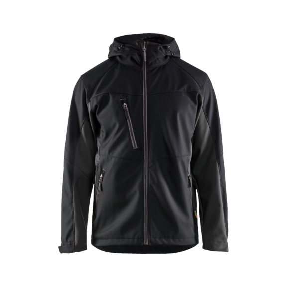 Chaqueta de softshell con capucha 4753 2516 - Chaqueta de softshell con capucha Negro/gris oscuro 4753 2516 9998 4XL