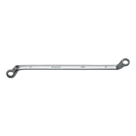 Double-end box wrench, offset - RECA double-end box wrench DIN 838 offset 8x9 mm