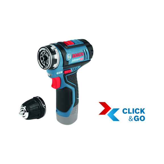 Akku-Bohrschrauber BOSCH 12V FlexiClick GSR 12V-35 FC - BOSCH GSR 12V-35 FlexiClick Bohrschrauber solo mit GFA 12-B Orgnr.06019H3002