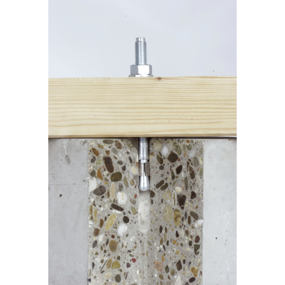 Stud anchor B, galvanised - Stud anchor B, zinc-plated, clamping thickness 60 mm, ETA approval, M 16 x 180