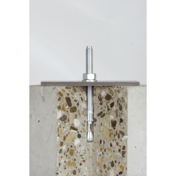 Stud anchor B, galvanised - Stud anchor B, zinc-plated, clamping thickness 60 mm, ETA approval, M 16 x 180