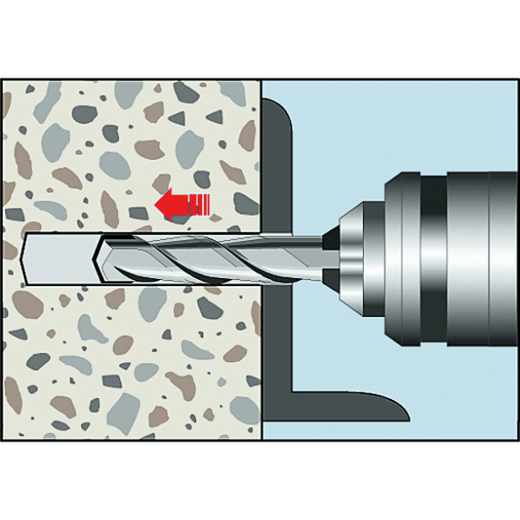 Stud anchor B, galvanised - Stud anchor B, zinc-plated, clamping thickness 60 mm, ETA approval, M 16 x 180