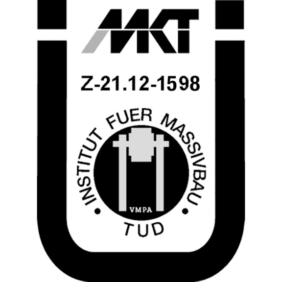 Stud anchor B, galvanised - Stud anchor B, zinc-plated, clamping thickness 60 mm, ETA approval, M 16 x 180