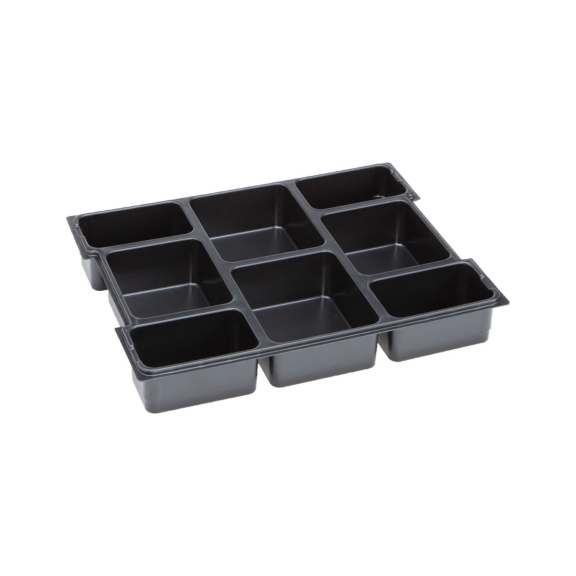 Inserts pour coffre de rangement en plastique Boxx 102 - Alvéole pour coffre en plastique, 8 compartiments, plastique 405x315x62mm