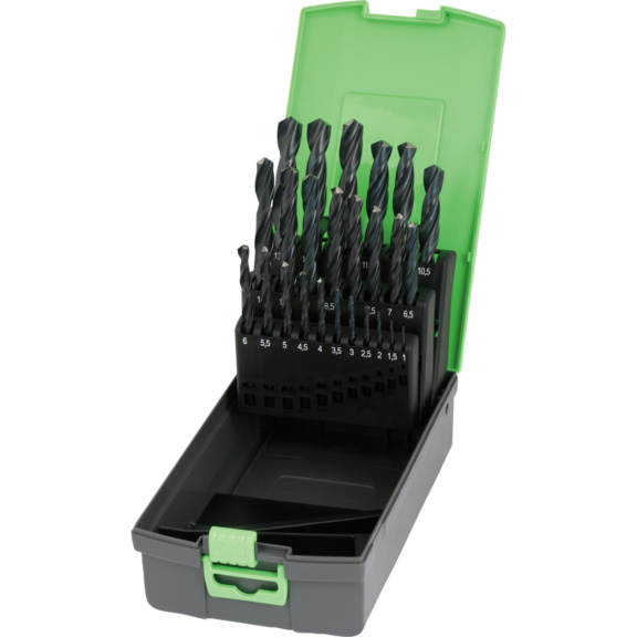 Coffret De 10 Forets HSS Laminés - Métal - 1 à 10 Mm