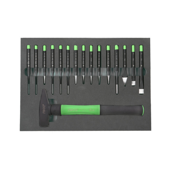 Inserto de espuma para herramientas de impacto - Inserto de espuma RECA, herramienta de impacto, vacía 283 x 396 mm