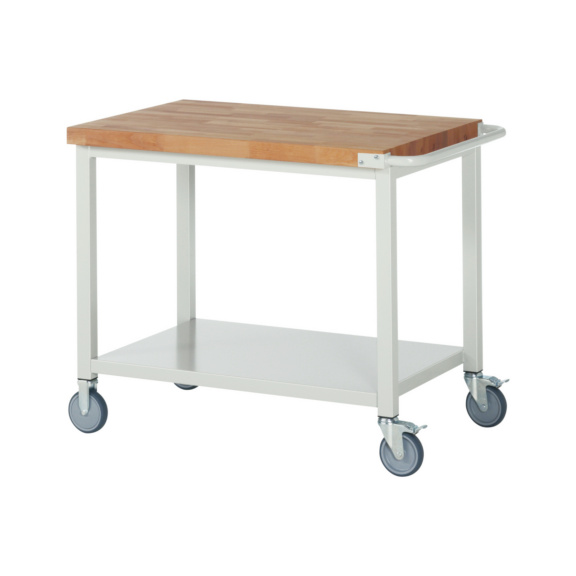 Mobile Werkb&auml;nke Basic mit Ablageboden - Fahrbare Werkbank Modell 8000 B 1000 x T 700 x H 880 mm