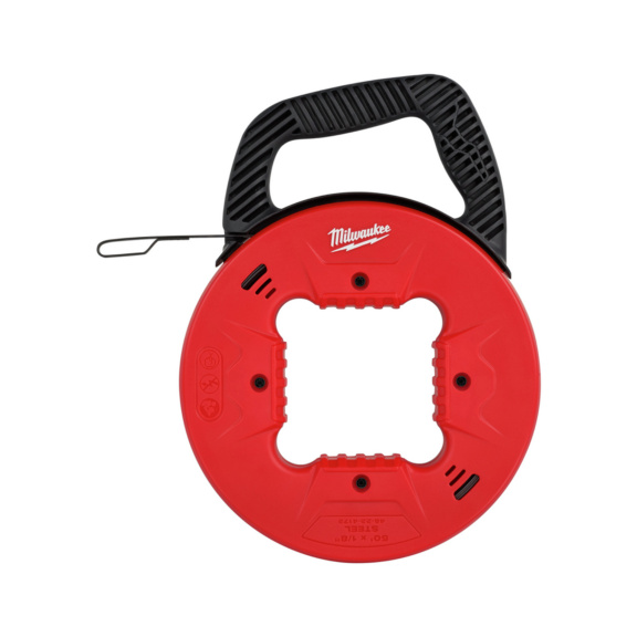 Akku - Kabeleinziehger&auml;t und Zubeh&ouml;r Milwaukee - Milwaukee Stahl-Kabeleinziehspirale 15 m mit Abrollgeh&auml;use