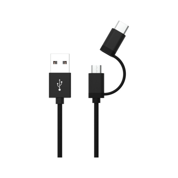 Lampe d'atelier, accessoires - Câble USB 2 en 1 (micro USB/Type C) 1,2m