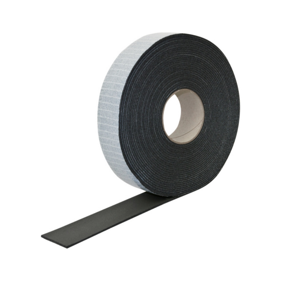 Natural rubber adhesive tape - Natural rubber adhesive tape anthracite for heating 15 m roll 50 x 3 mm