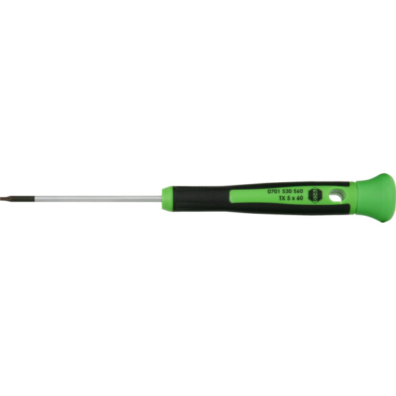 Precision TX screwdriver - RECA precision screwdriver, Torx TX, 2-component handle, TX 5 x 60 mm
