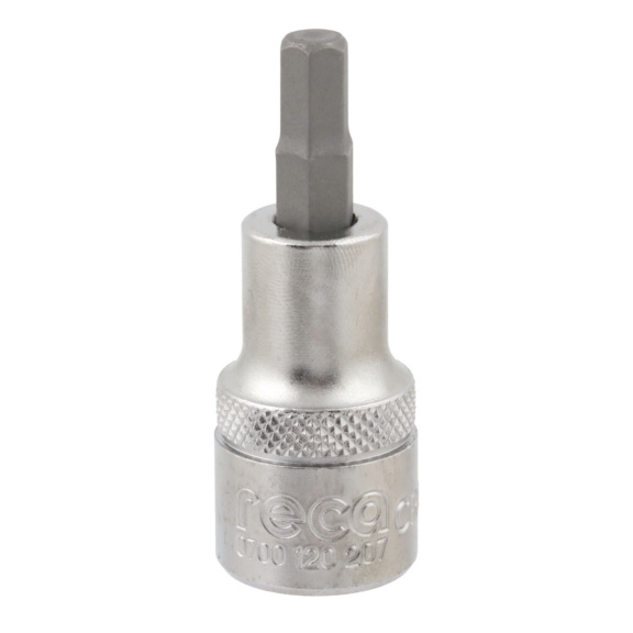 1/2 inch sockets, hexagon socket, short version - RECA 1/2" hexagon socket wrench insert, 7 mm x 60 mm hexagon socket