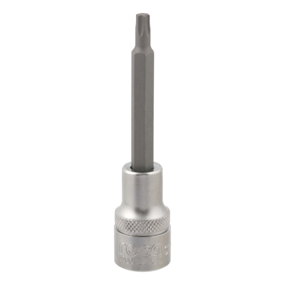 1/2 inch TX sockets, long version - RECA 1/2" TX socket wrench insert, TX socket, long version, 30 x 100 mm TX