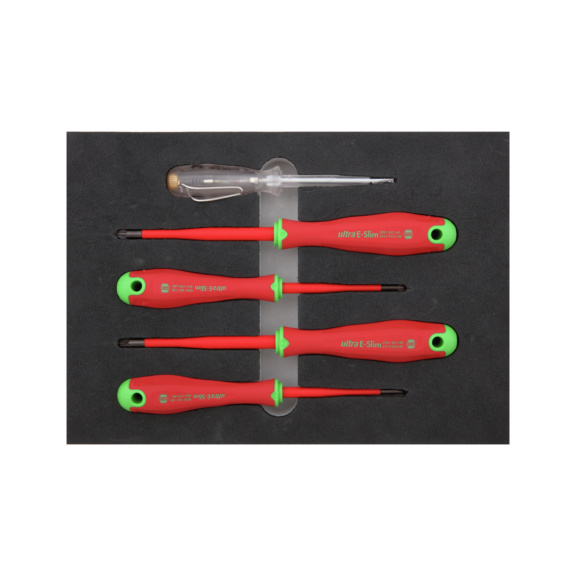 Inlay, ultra E-Slim VDE PlusMinus - RECA inlay, ultra E-Slim VDE PlusMinus H/Z, empty, 5 pieces, 283x196 mm