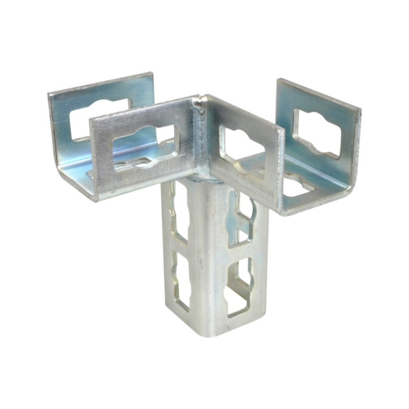 Toothed mounting rail quick-fit connector system ZS Push - recamo ZS Push connector 3D left