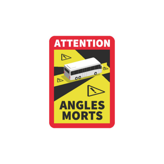 BUS SIGN BLIND SPOT - BLIND SPOT STICKER 25X17 CM BUS