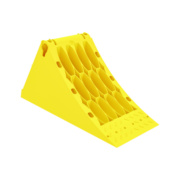 YELLOW THERMOPLASTIC CHOCK APPROVED 46 - YELLOW PLASTIC CHOCK 46