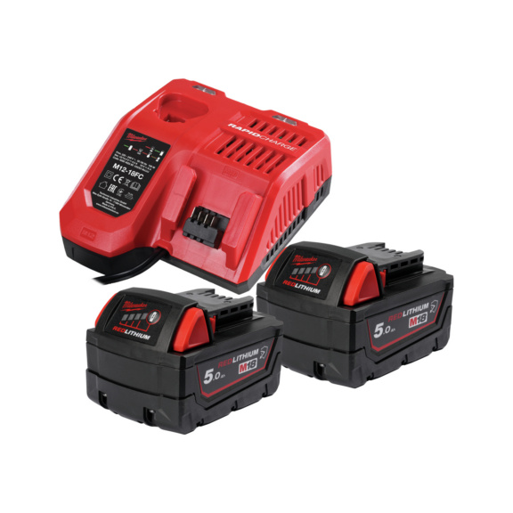  - M18 NRGCR-502 Pack NRJ 18V 2x5Ah + chargeur M12-18 FC 4932479831