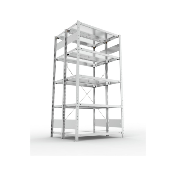 Steckregale S3 verzinkt, doppelzeilig - S3 CLIP 230 DGR 2500x1000x600 mm vzk.