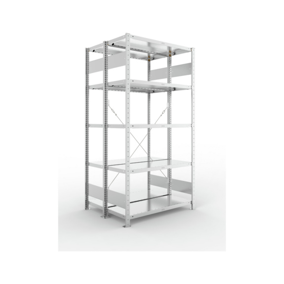 Steckregale S3 verzinkt, doppelzeilig - S3 CLIP 230 DGR 2000x1000x600 mm vzk.