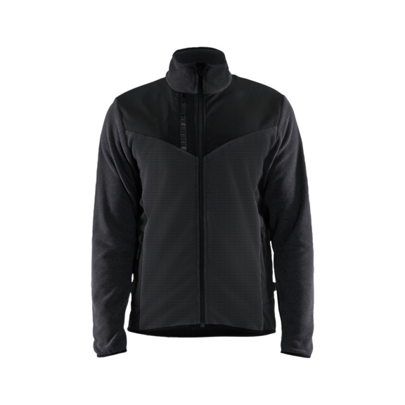 Strickjacke Softshell 5942 2536 - Strickjacke mit Softshell Dunkelgrau/Schwarz 5942 2536 9799 S