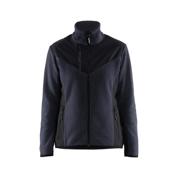 Damen Strickjacke Softshell 5943 2536 - Damen Strickjacke mit Softshell Dunkel Marineblau/Schwarz 5943 2536 8699 XXL
