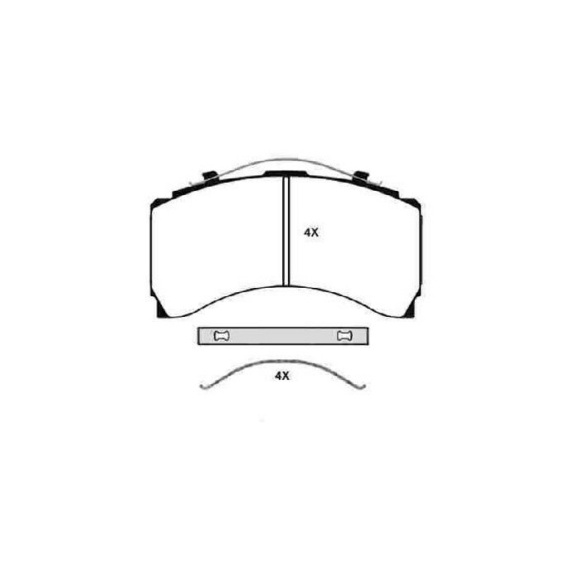 Brake pads for trucks - Rear brake pad kit SM7 PROTEC S