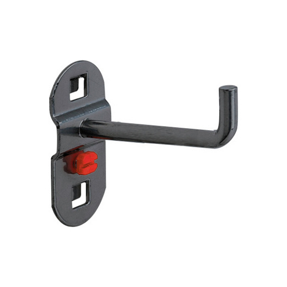 Werkzeughalter mit senkrechtem Hakenende - RasterPlan Werkzeughalter anthrazitgrau L75 senkrechtes Hakenende