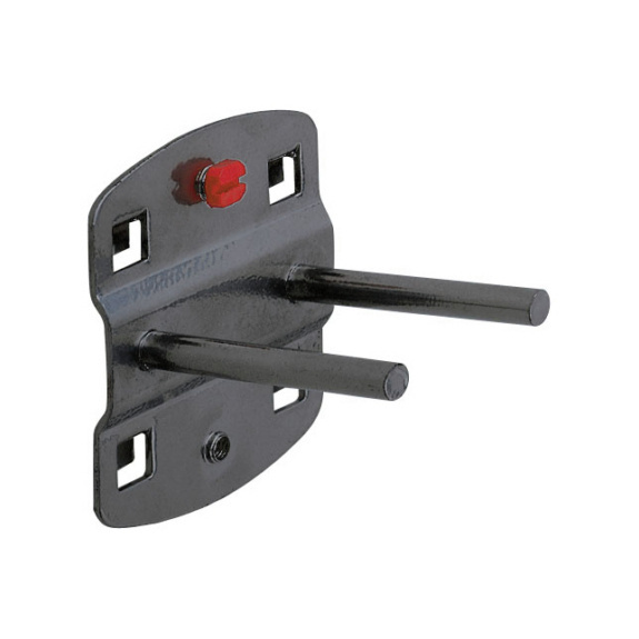 Werkzeughalter doppelt mit geradem Dorn - RasterPlan Doppelter Werkzeughalter mit geradem Dorn L50 anthrazitgrau